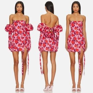 For Love & Lemons Huda Floral Puff Sleeve Dress - PLZ READ DESC ‼️🚨